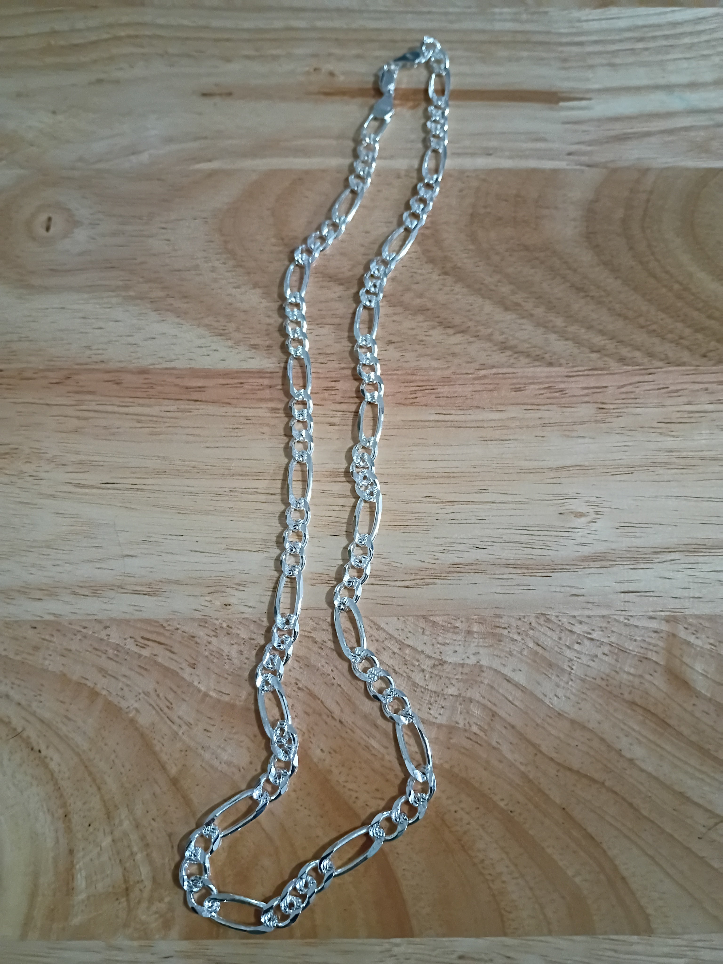 Cadena Fígaro Texturizada en Plata 925