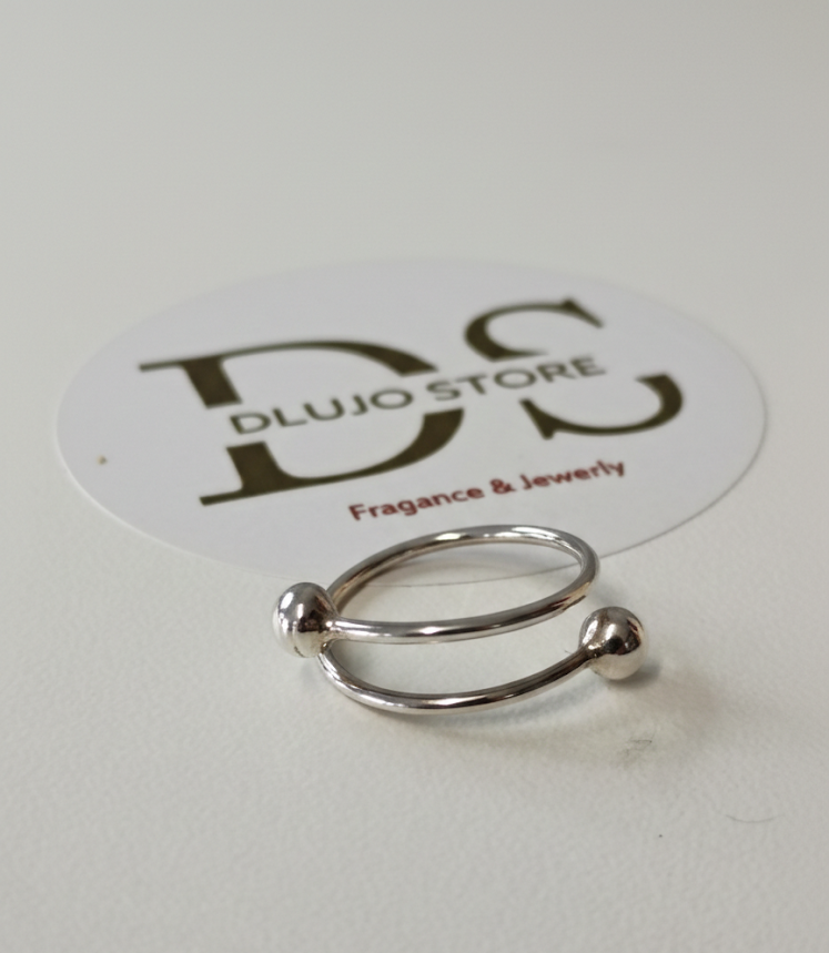 Anillo “Órbita Dual” en Plata de Ley 925