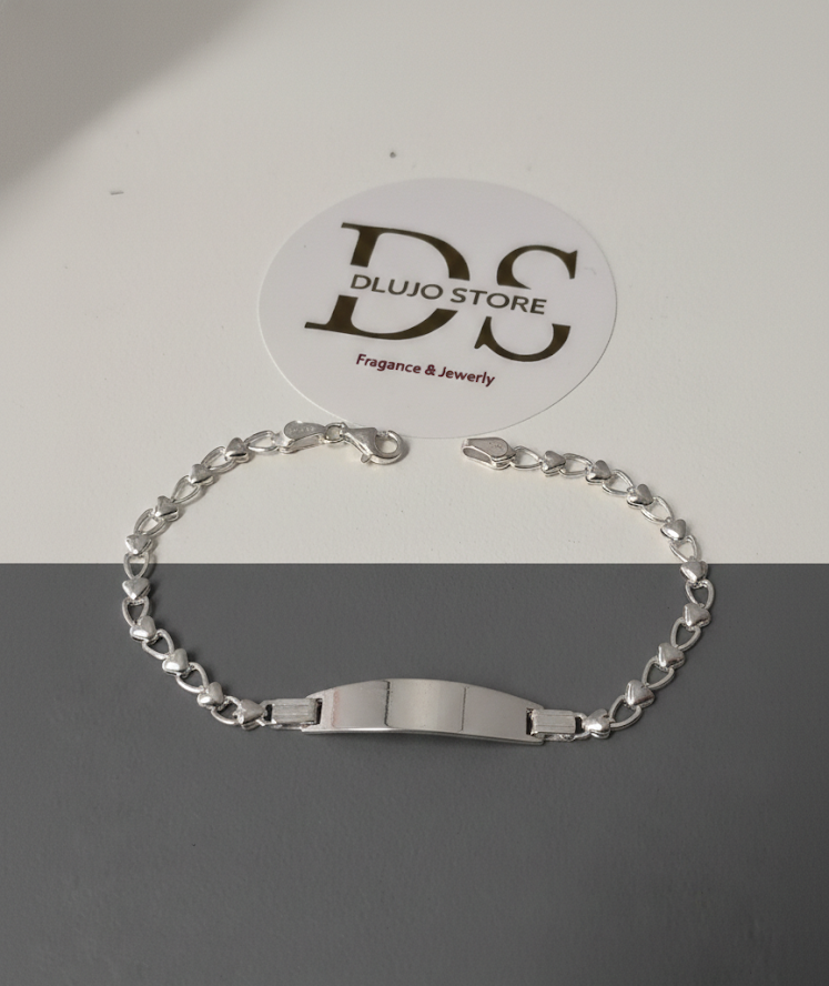 United Hearts Identity Bracelet in 925 Sterling Silver