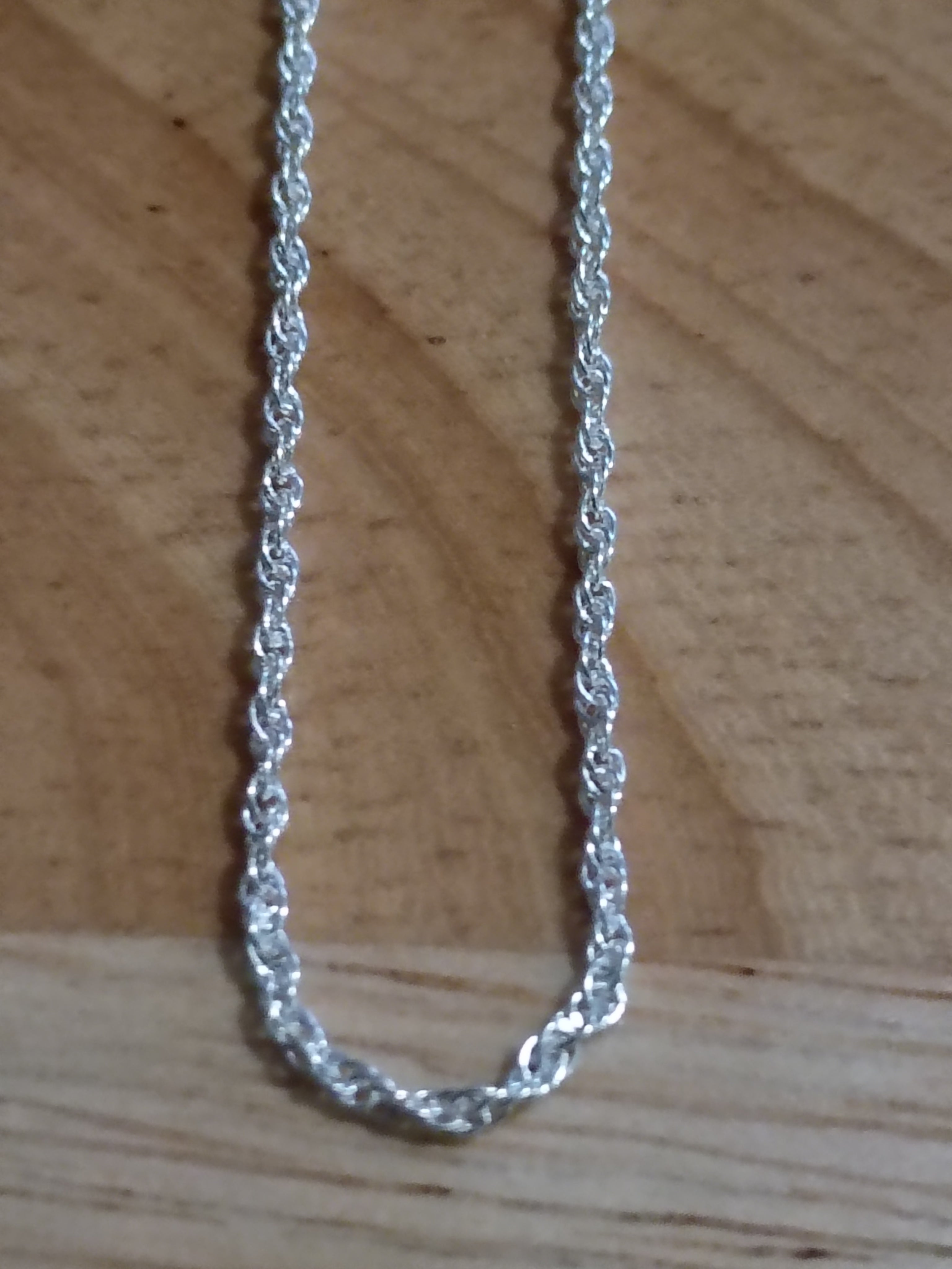 Cadena Torzal Delgada en Plata 925