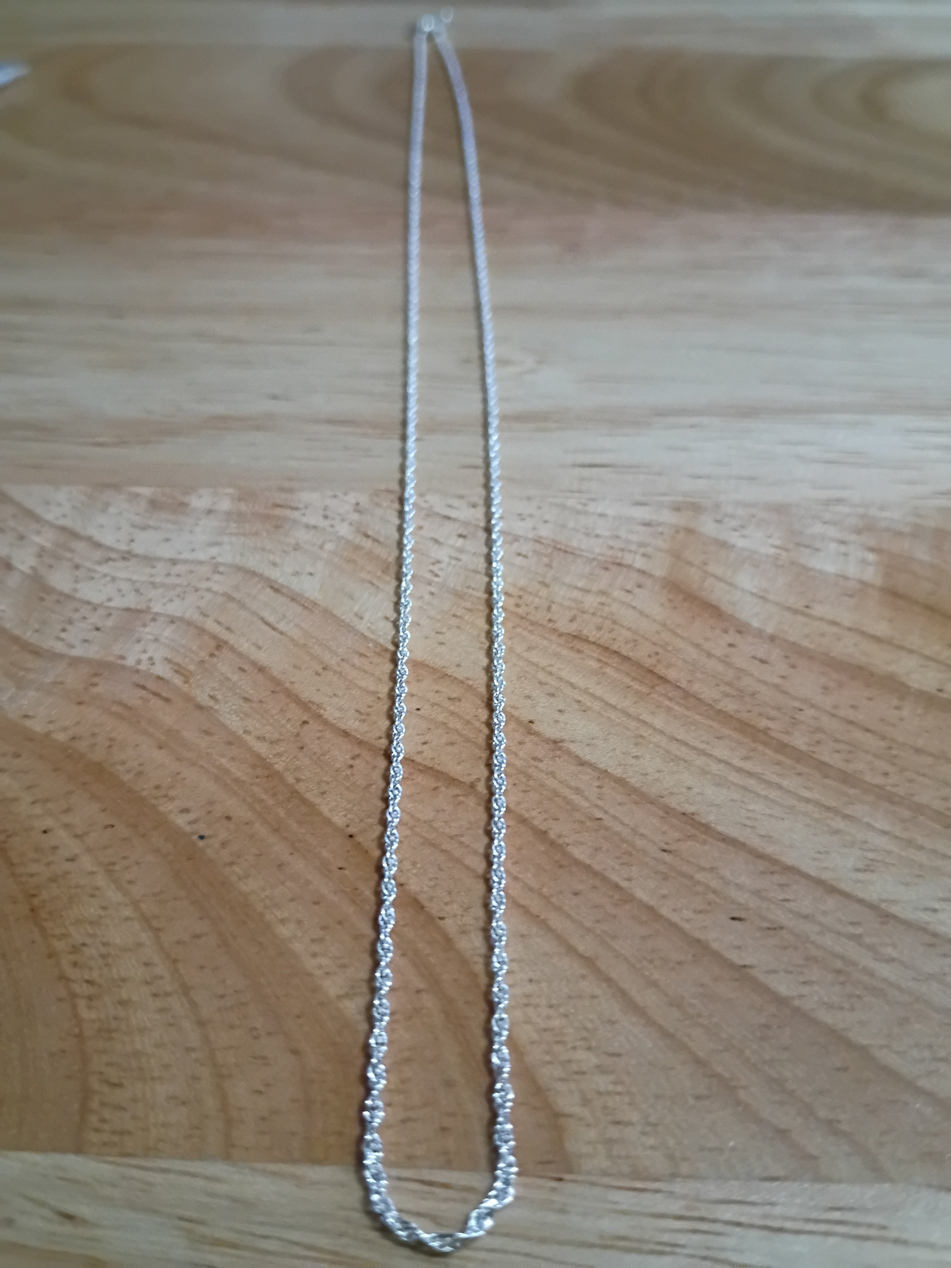 Cadena Torzal Delgada en Plata 925