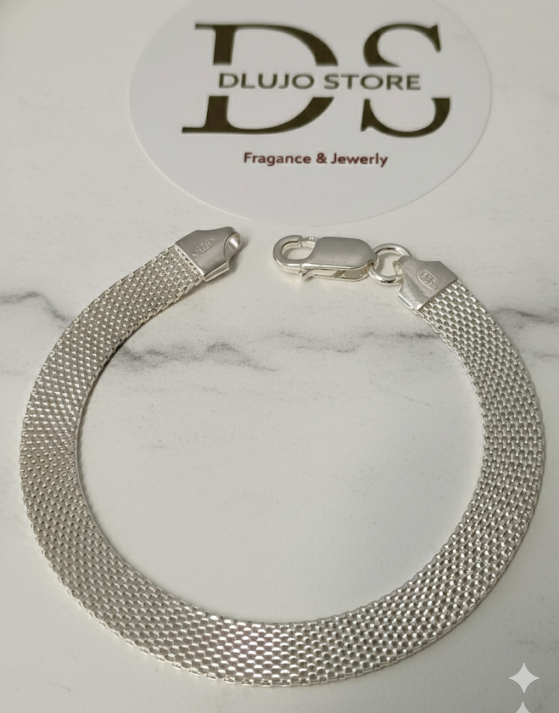 Pulsera Estilo Maya Italiana en Plata de Ley 925