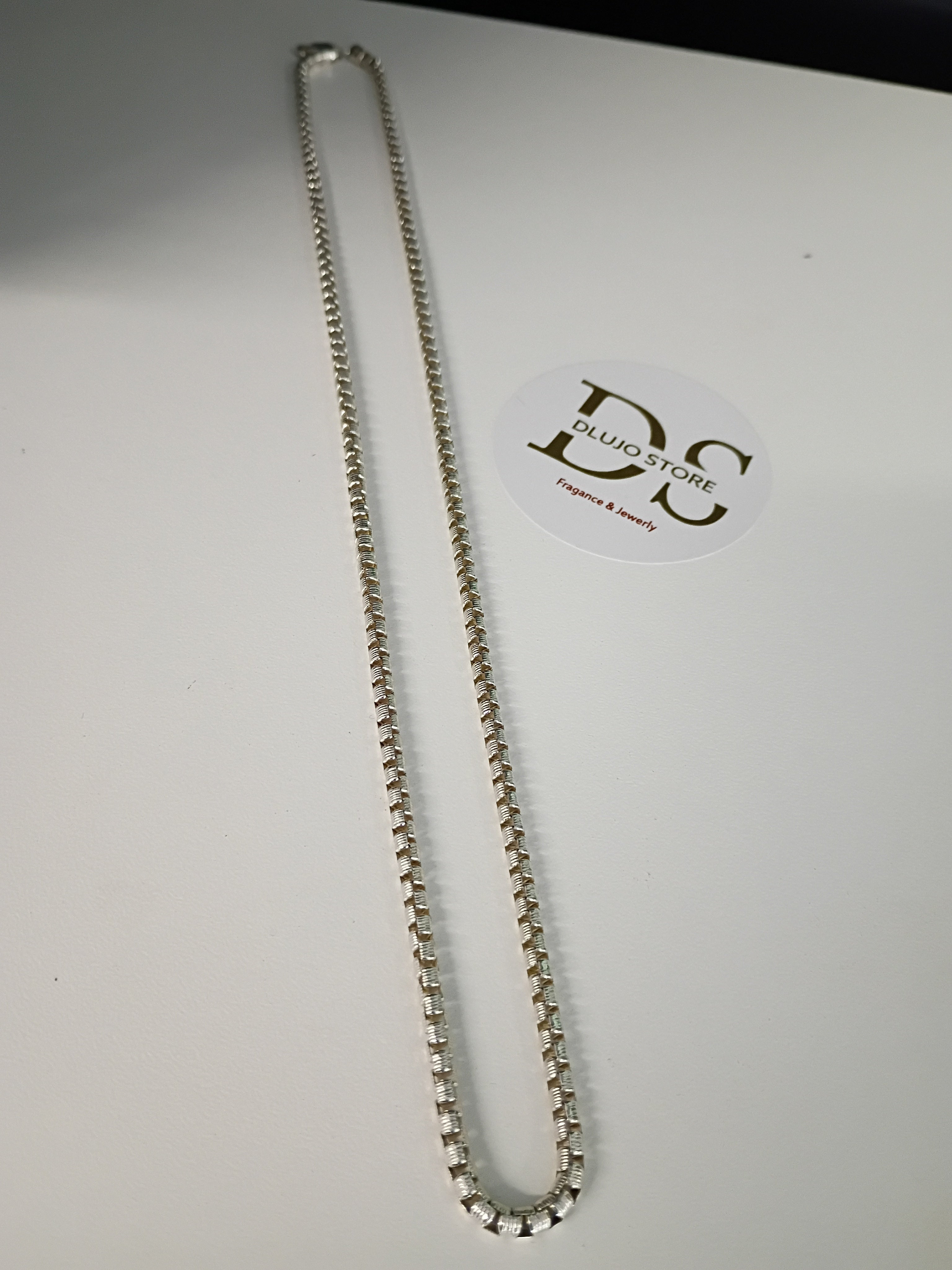 Cadena de Caja Redonda (Veneciana) en Plata 925