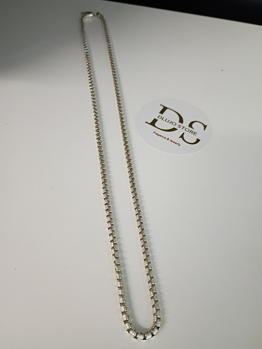 Cadena de Caja Redonda (Veneciana) en Plata 925
