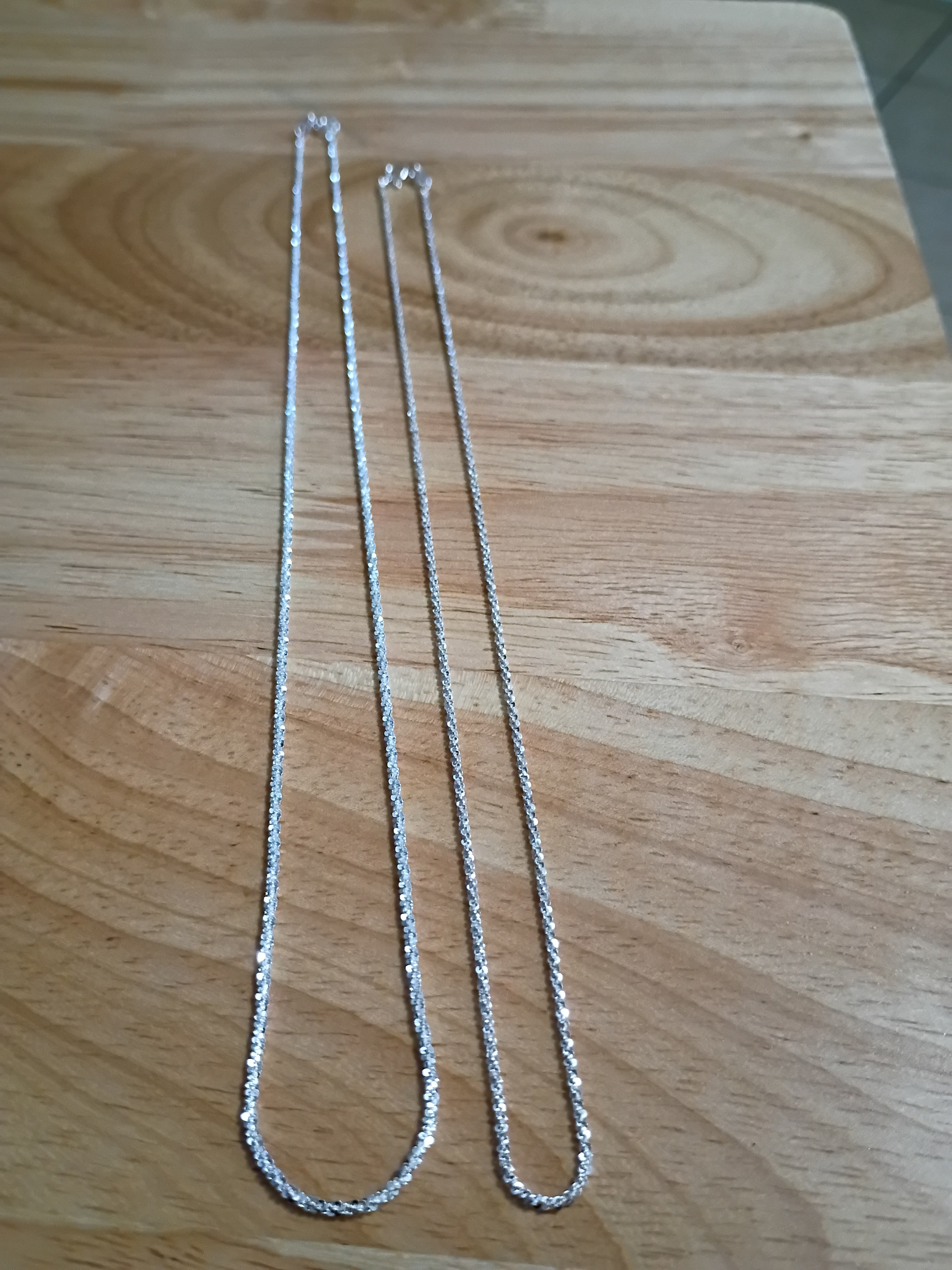 Cadena Brillo Espejo en Plata 925