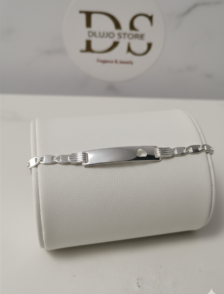 Pulsera de Identidad “Esencia de Corazón” en Plata de Ley 925