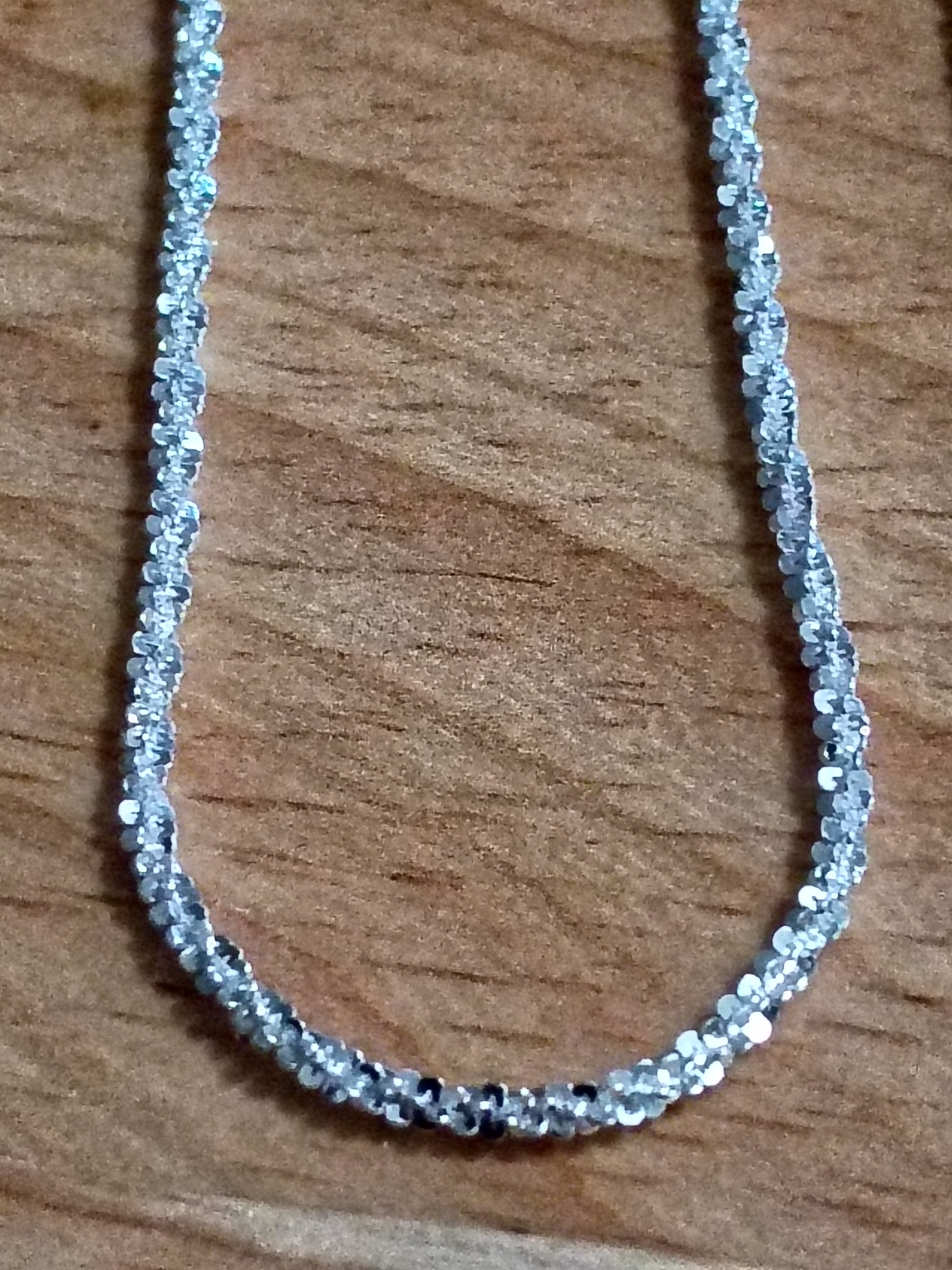 Cadena Brillo Espejo en Plata 925