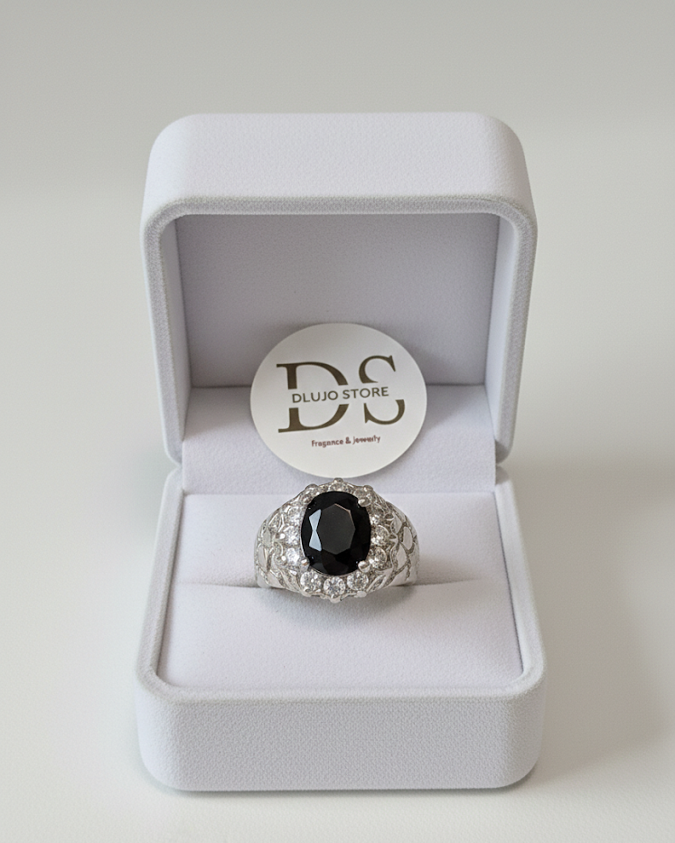 Royal Legacy Collection Ring “Night Eclipse” in 925 Sterling Silver