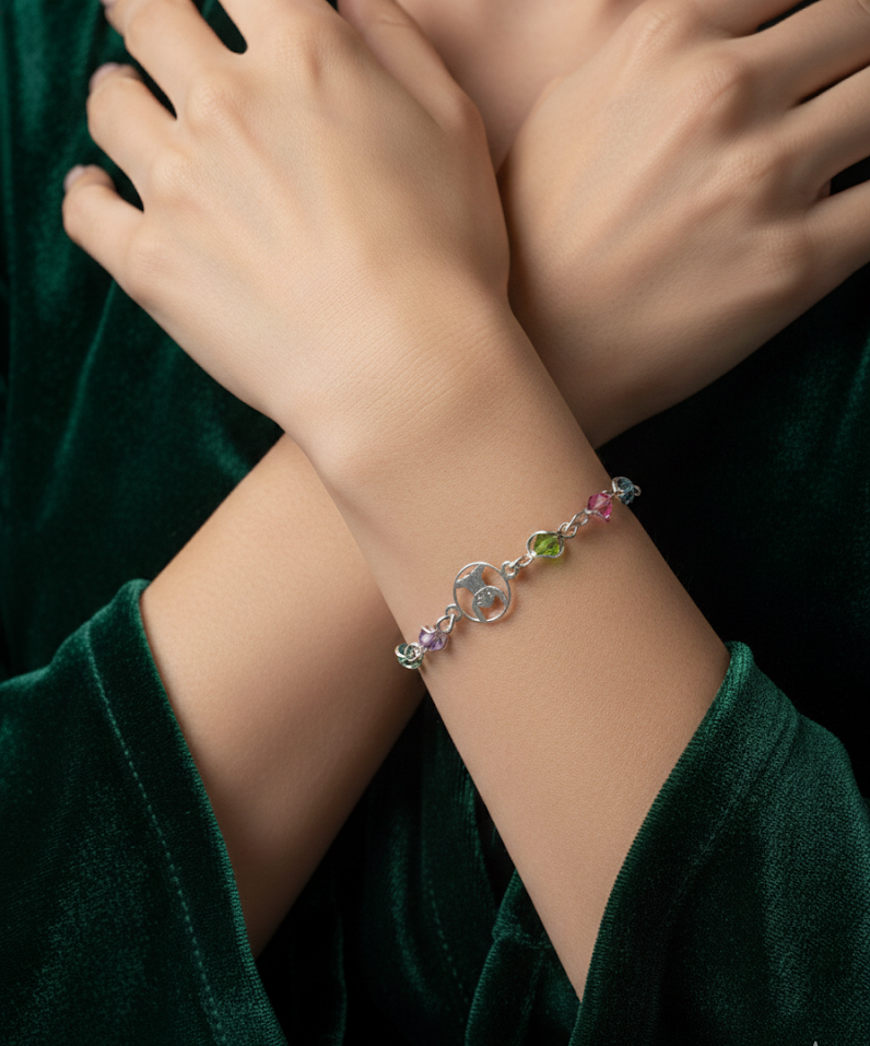 Pulsera “Ohana y Color” en Plata de Ley 925