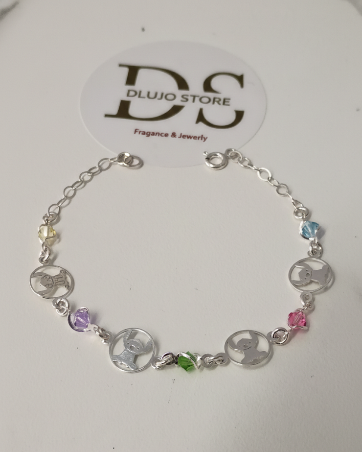 Pulsera “Ohana y Color” en Plata de Ley 925