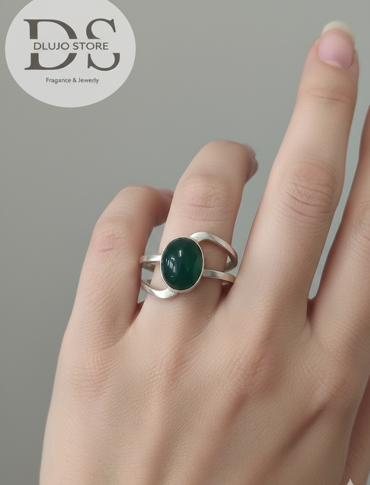 Anillo “Ónix Dualis Curve” en Plata de Ley 925