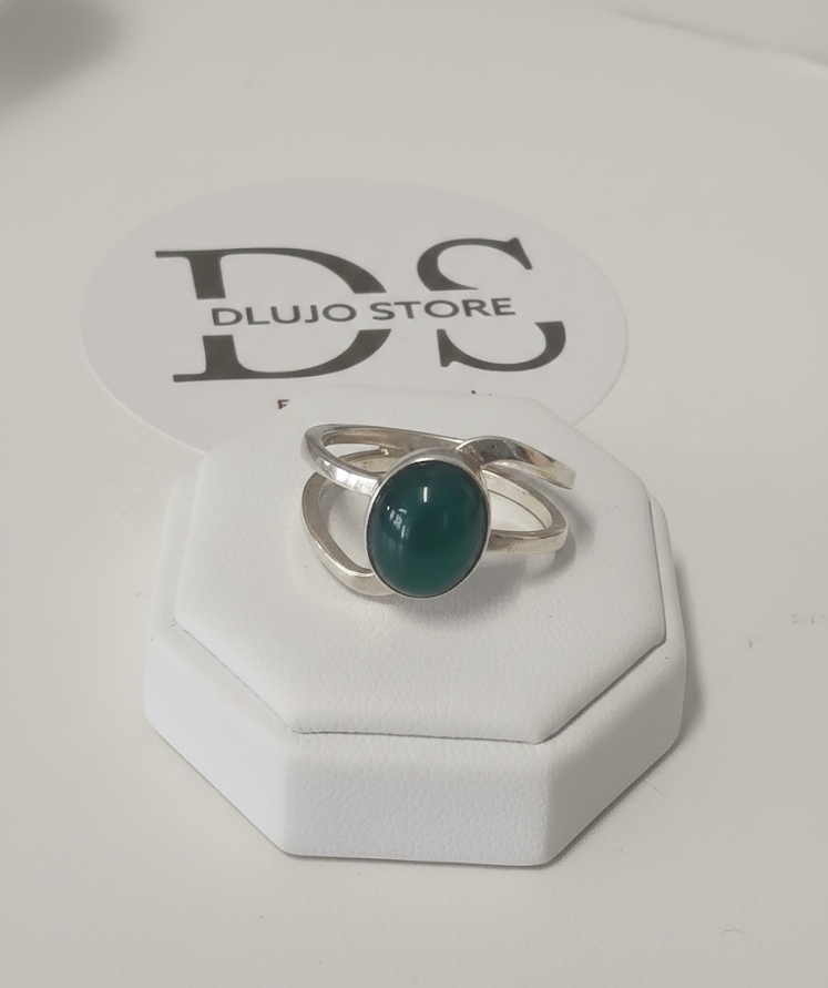 Anillo “Ónix Dualis Curve” en Plata de Ley 925
