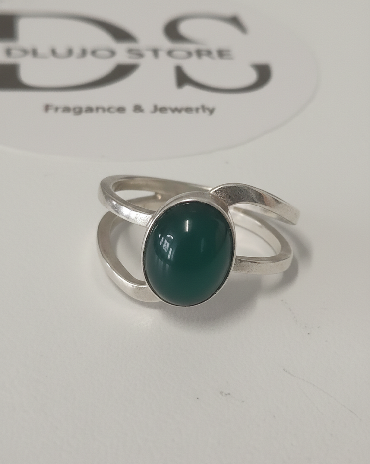 Anillo “Ónix Dualis Curve” en Plata de Ley 925