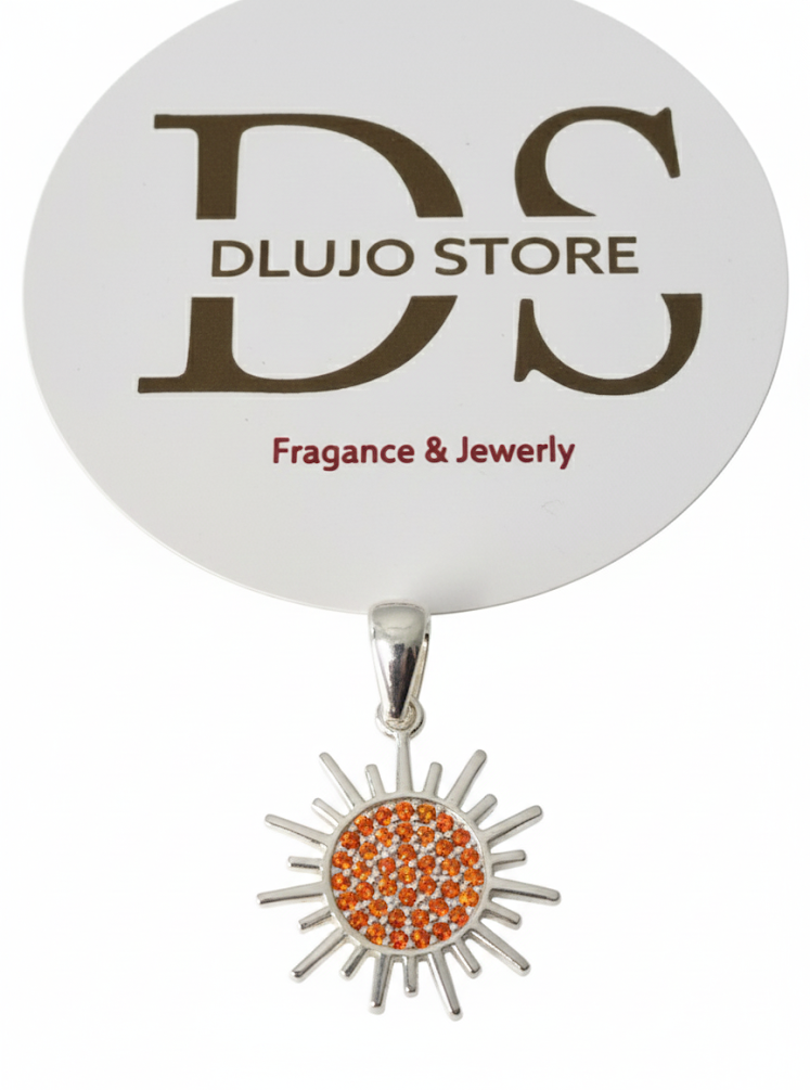 Dije de Sol Radiante en Plata de Ley 925