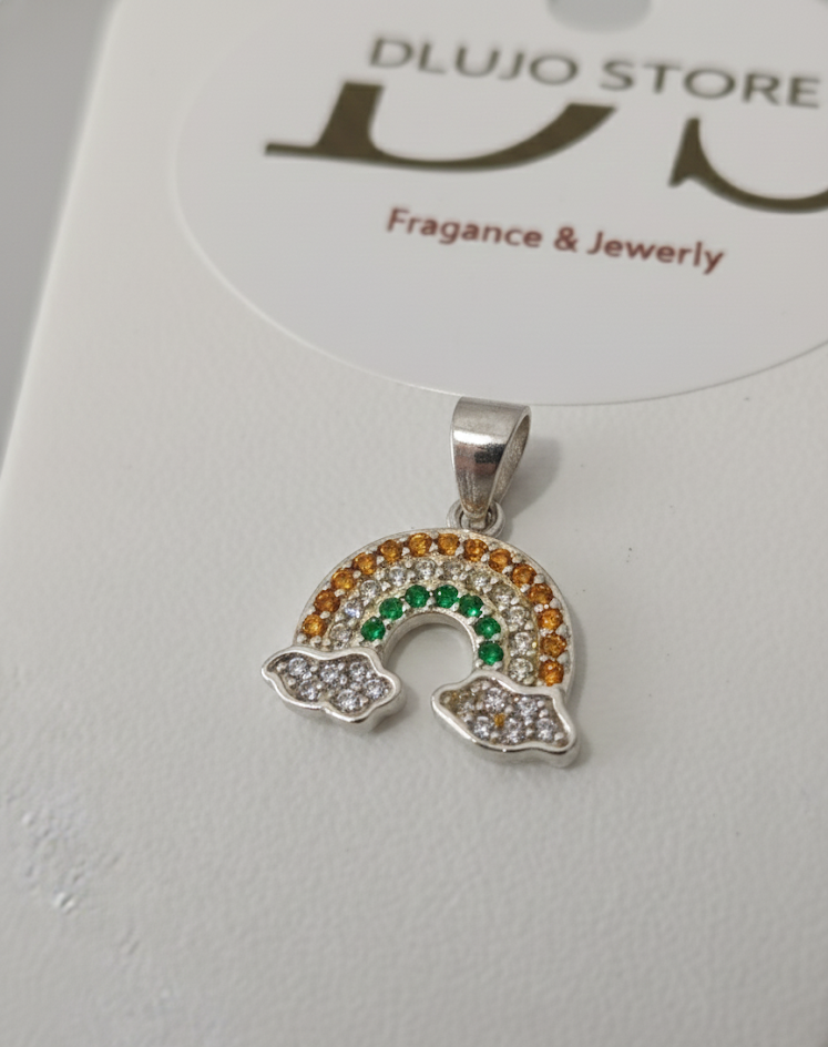 Dije de Arcoíris de Esperanza en Plata de Ley 925