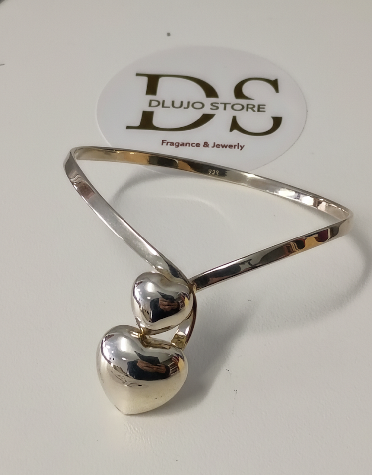 Brazalete “Corazones Entrelazados” en Plata de Ley 925