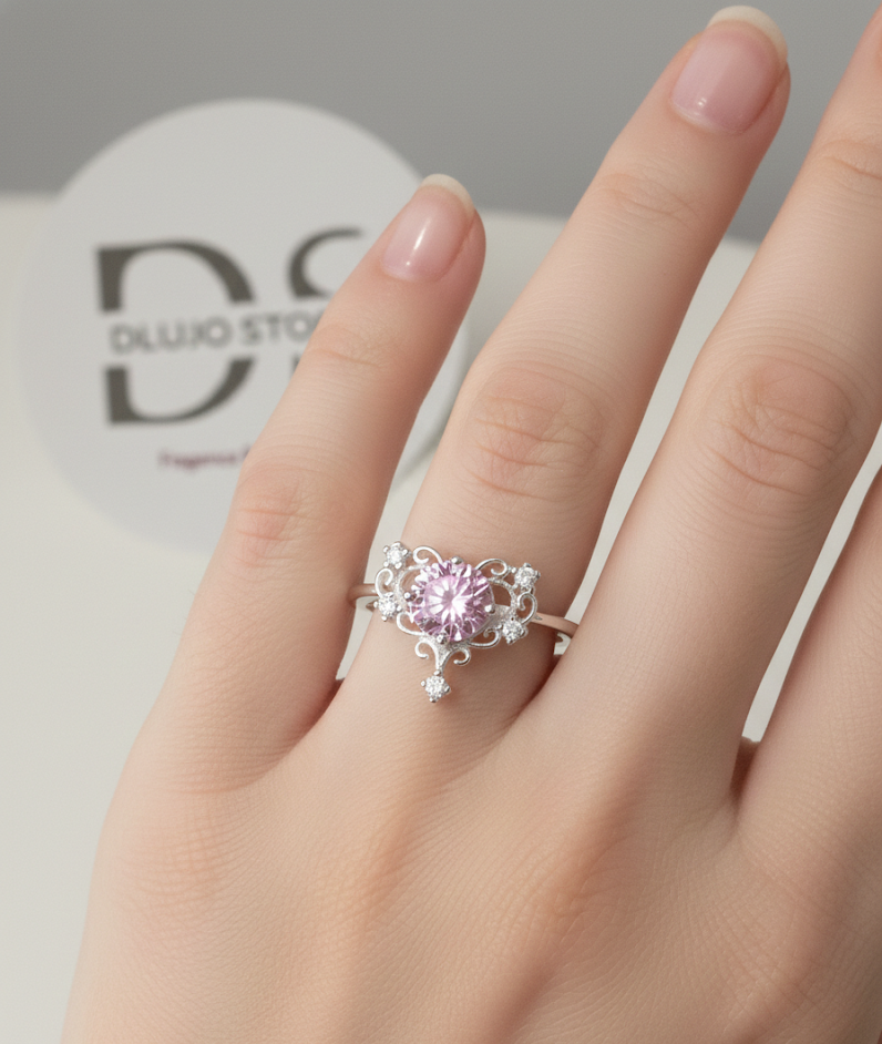 Anillo “Princesa Rosa” en Plata de Ley 925