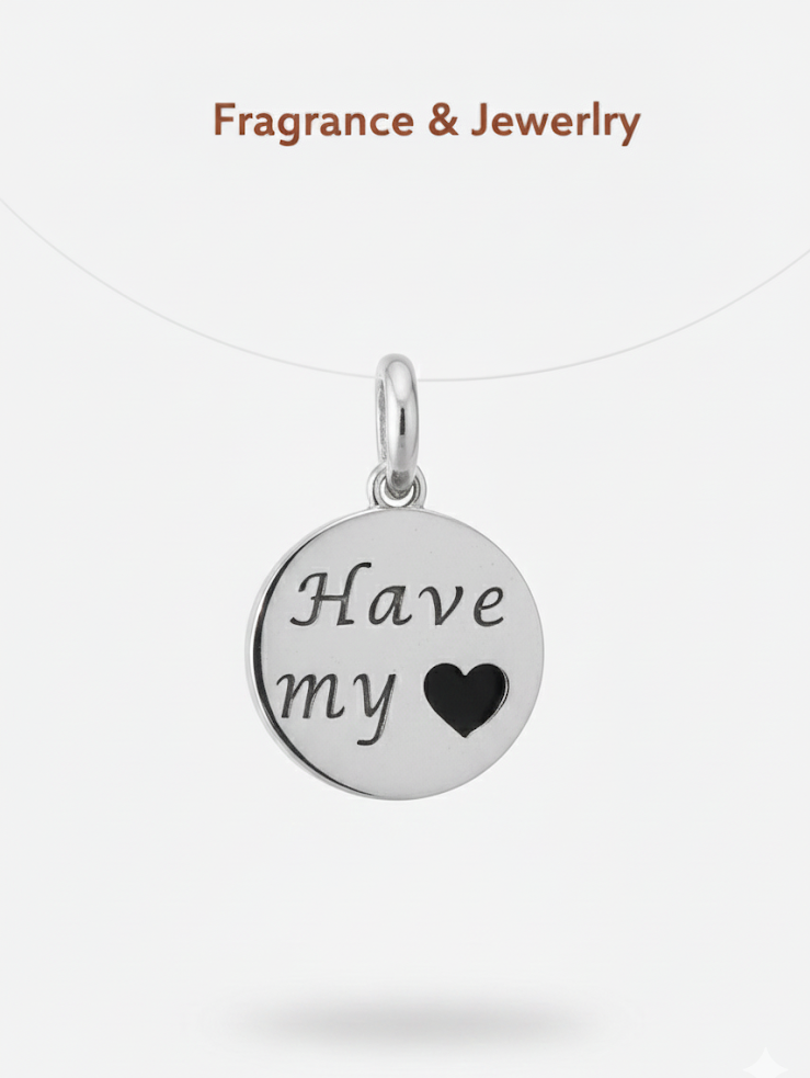 Dije Medalla “Have My Corazón” en Plata de Ley 925