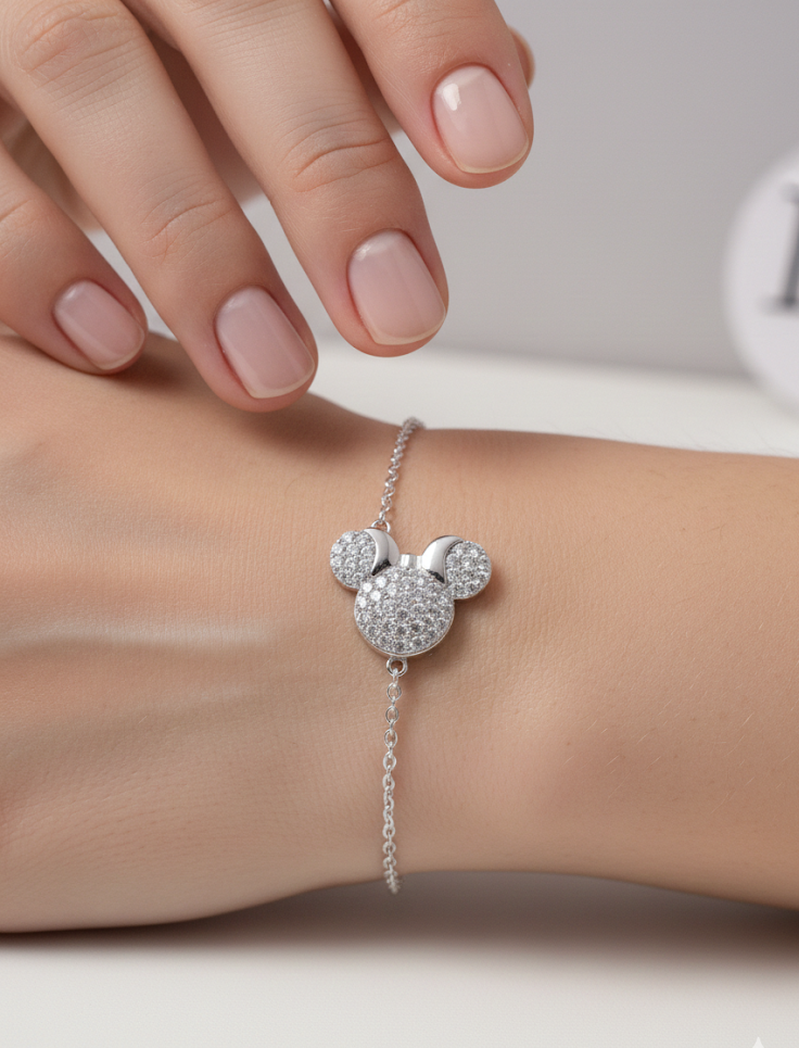 Pulsera de Minnie Mouse en Plata de Ley 925