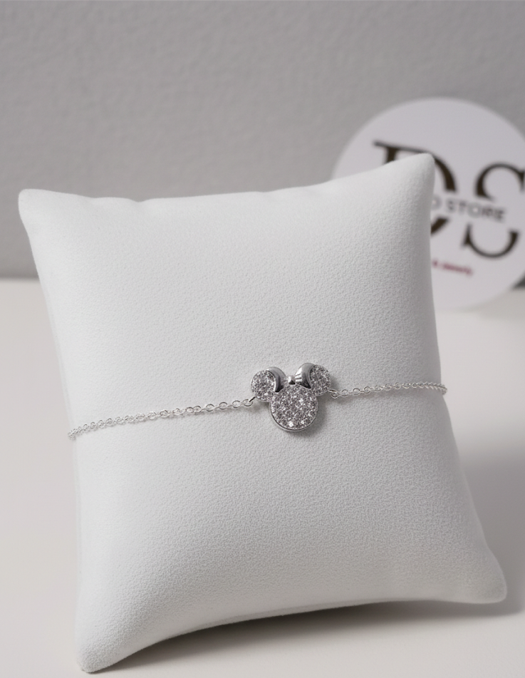 Pulsera de Minnie Mouse en Plata de Ley 925