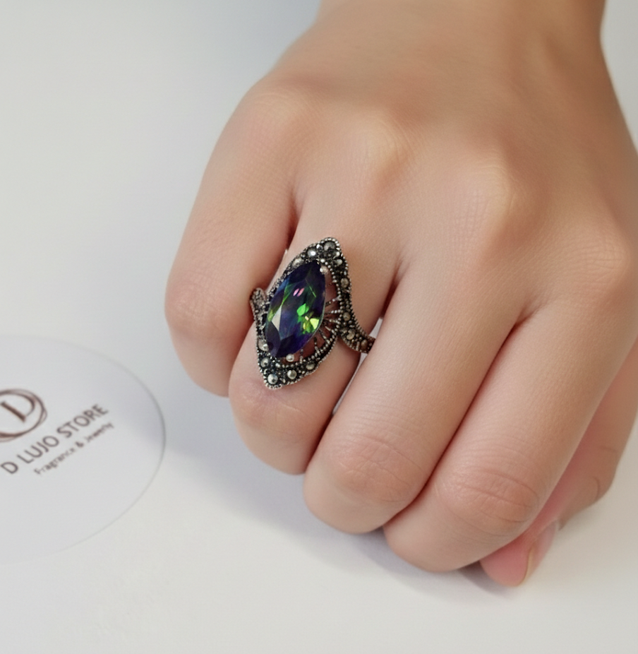 Anillo “Victoria Multicolor” en Plata de Ley 925
