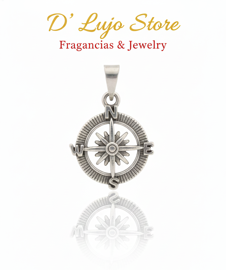 Dije Brújula en Plata de Ley 925