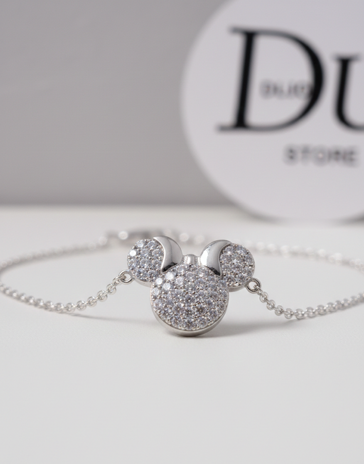 Pulsera de Minnie Mouse en Plata de Ley 925