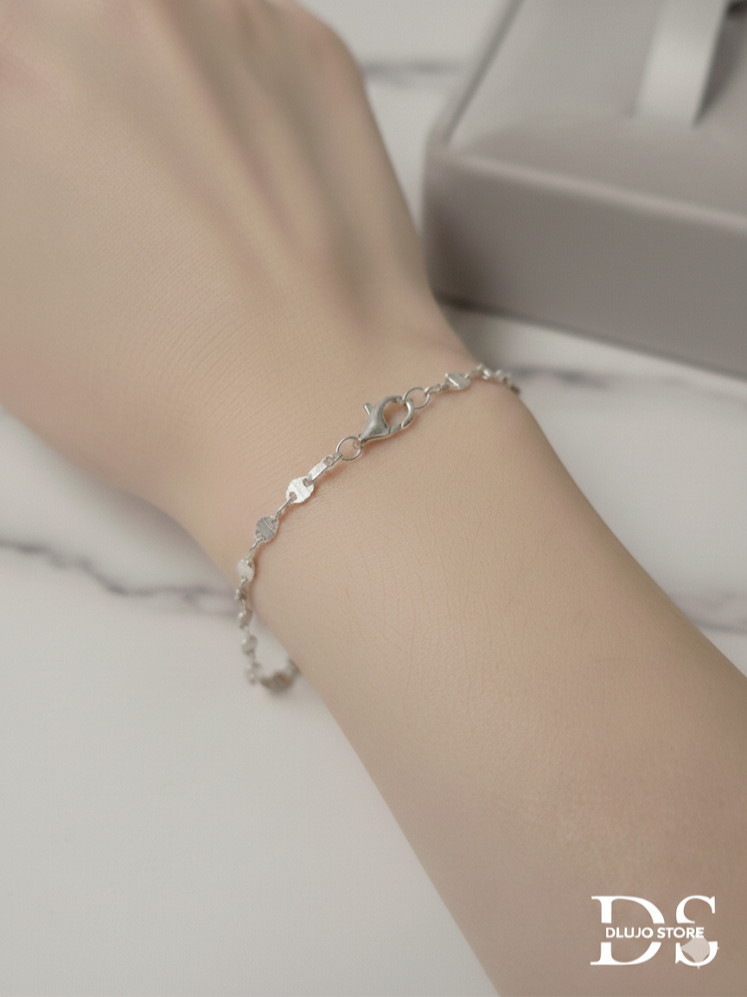 Flat Faceted Sailor Bracelet in 925 Sterling Silver