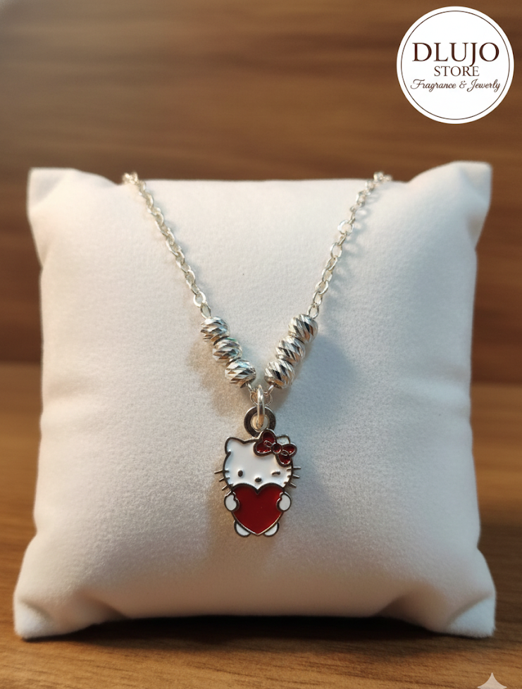Collar Animado Hello Kitty en Plata 925