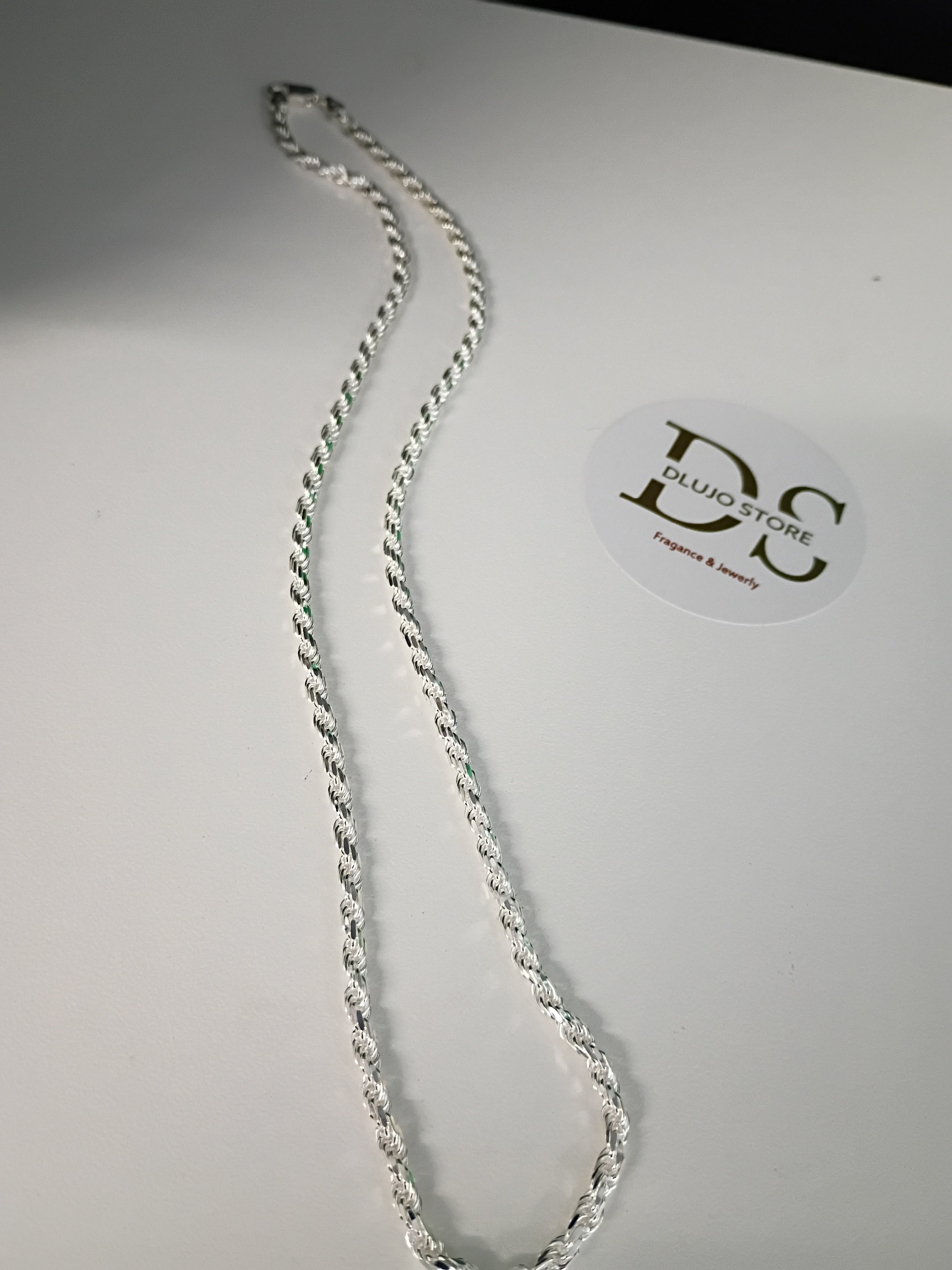 Cadena Tipo Cuerda (Torzal) en Plata 925