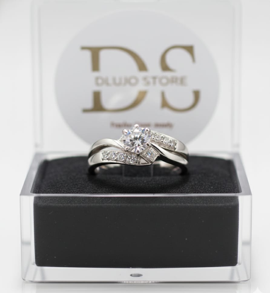 Set para Boda “Dúo Amor” en Plata de Ley 925