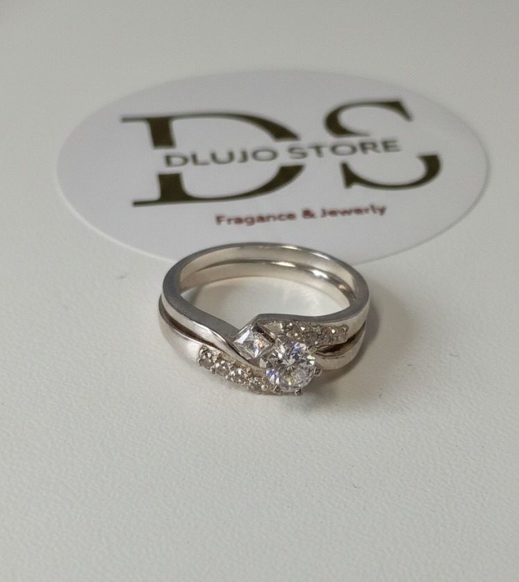 Set para Boda “Dúo Amor” en Plata de Ley 925