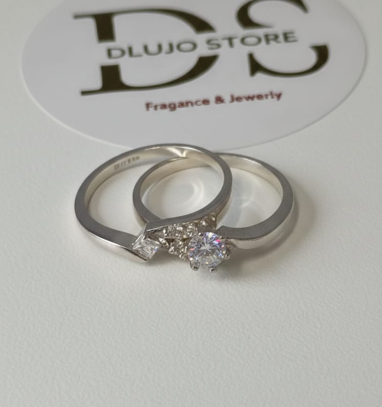 Set para Boda “Dúo Amor” en Plata de Ley 925