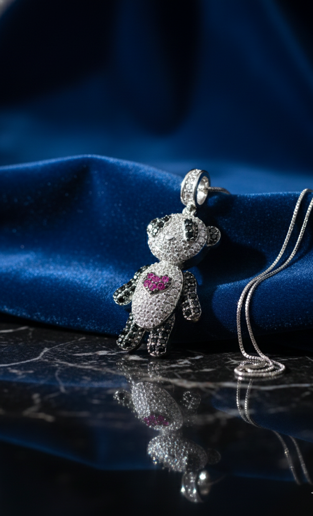 Dije Panda “Corazón Radiante” en Plata de Ley 925