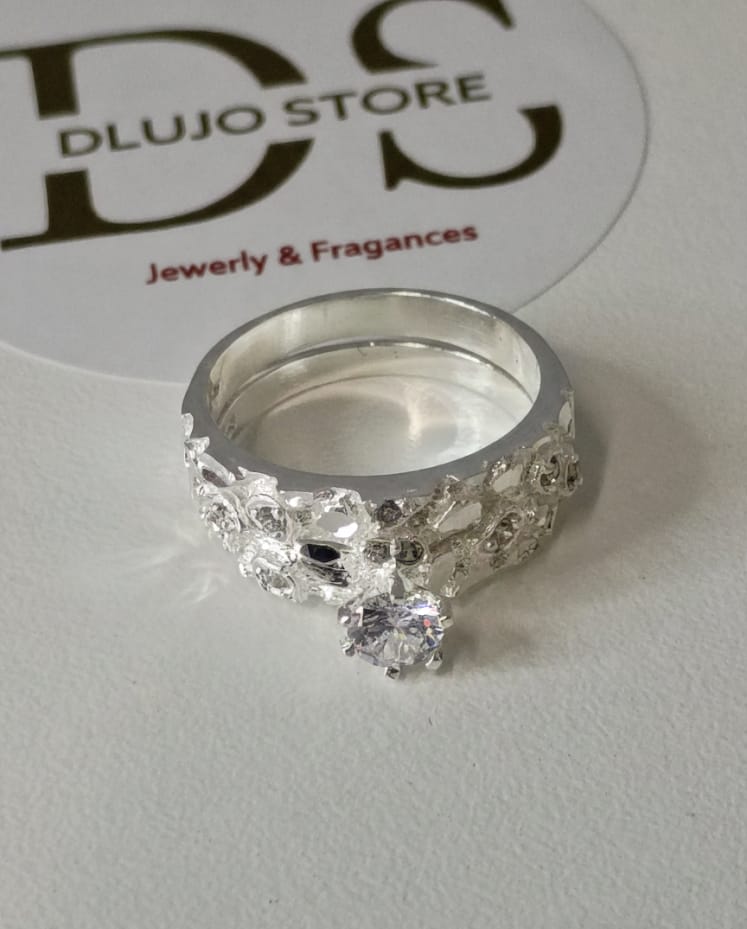 Set para Boda “Dúo Promesa Eterna” en Plata de Ley 925