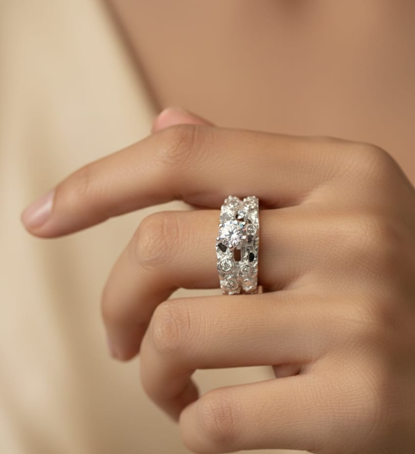 Set para Boda “Dúo Promesa Eterna” en Plata de Ley 925