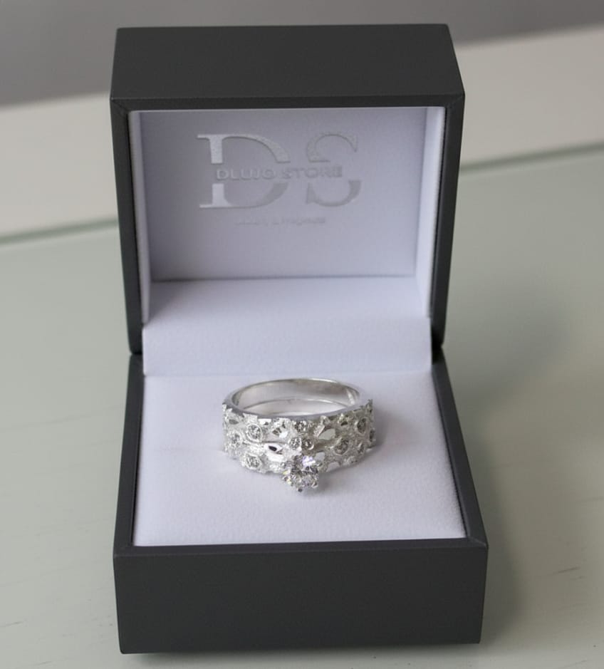 Set para Boda “Dúo Promesa Eterna” en Plata de Ley 925