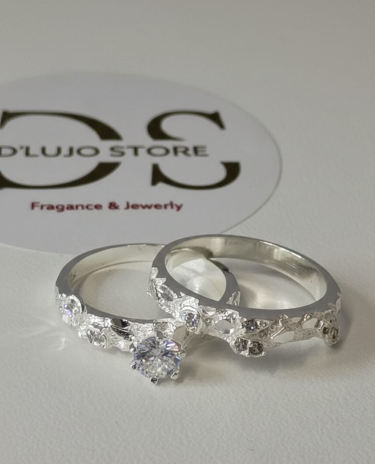 Set para Boda “Dúo Promesa Eterna” en Plata de Ley 925