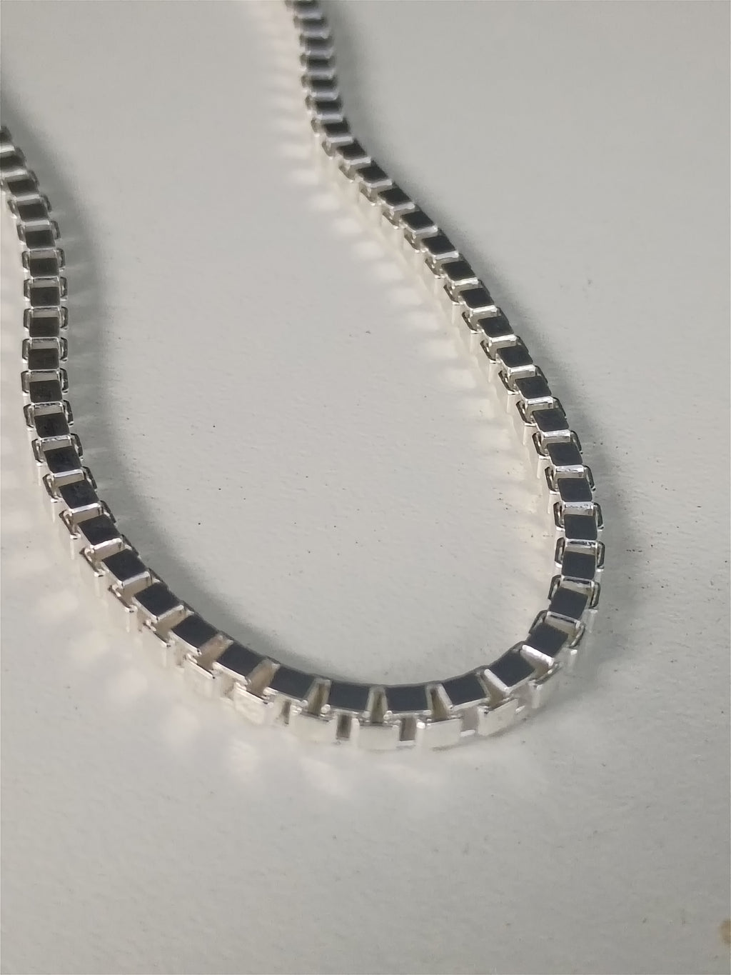 Cadena de Caja Cuadrada en Plata 925