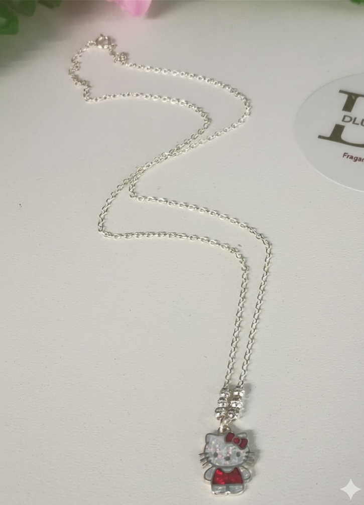 Collar Animado Hello Kitty en Plata 925