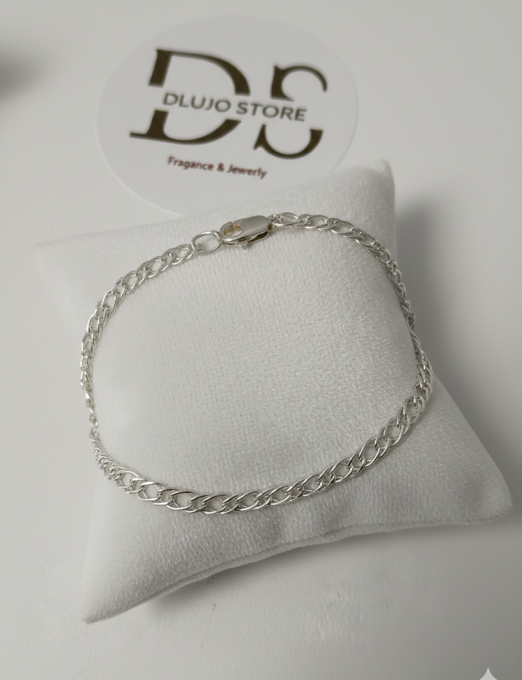 Pulsera de Doble Rombo en Plata de Ley 925