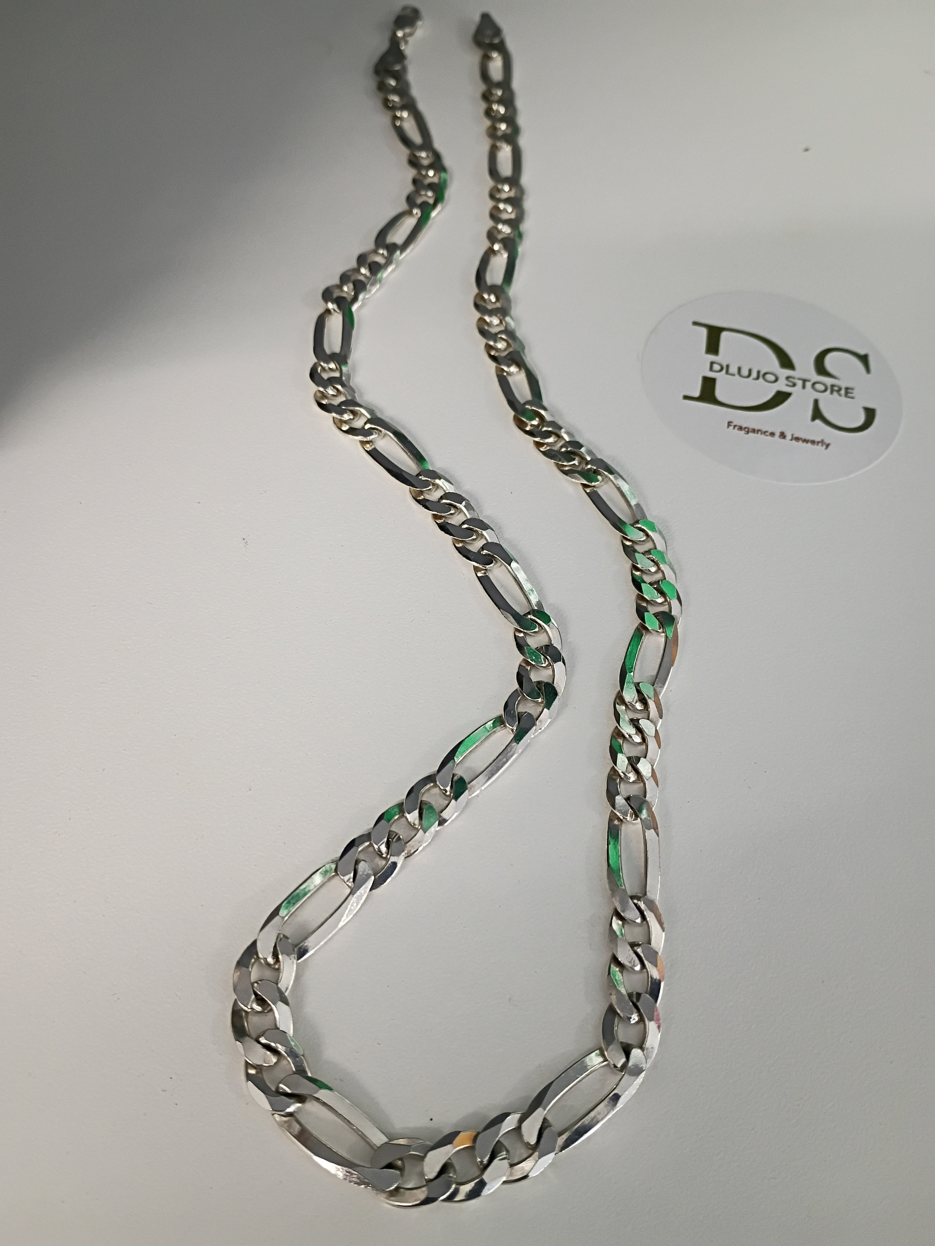 Cadena Fígaro Texturizada en Plata 925 para Caballero