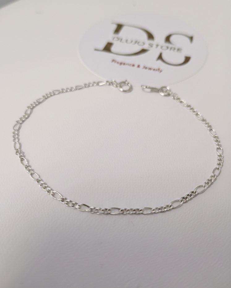 Figaro 3x1 Bracelet in 925 Sterling Silver