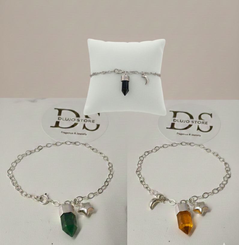 Bracelet with Prism Quartz in 925 Sterling Silver