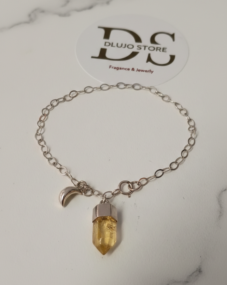 Pulsera con Cuarzo Prisma en Plata de Ley 925