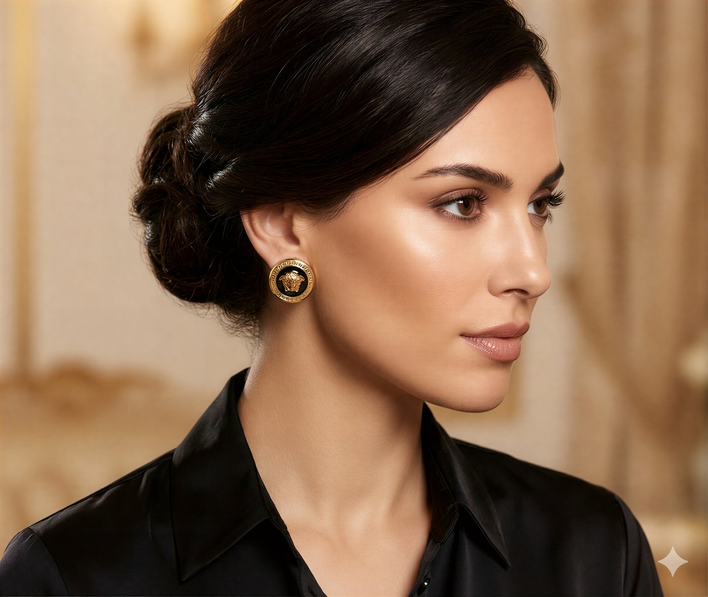 Aretes de Oro Estilo Medusa