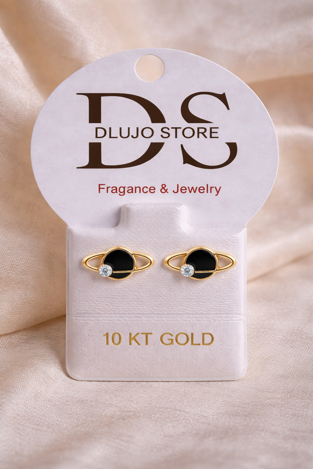 Aretes Diseño Planeta en Oro 10K