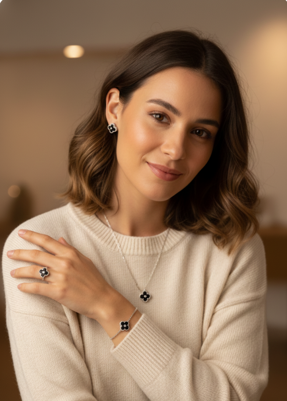 Set de Tréboles Negros