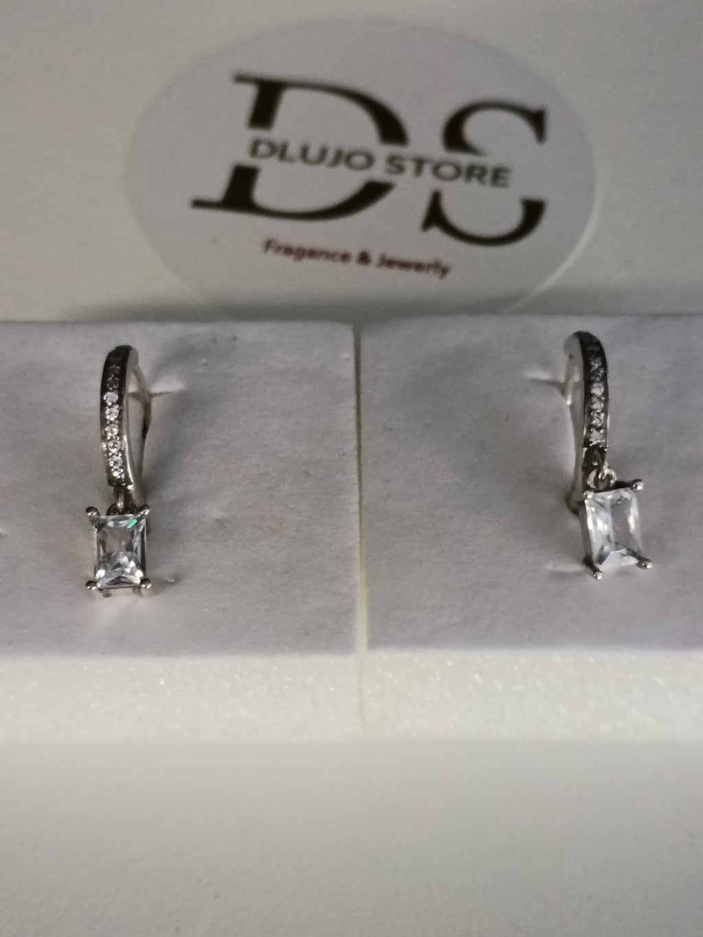 Set de Collar y Aretes de Plata 925 con Corte Princesa