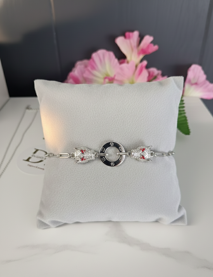 Pulsera Diseño Pantera en Plata 925 con Circonias